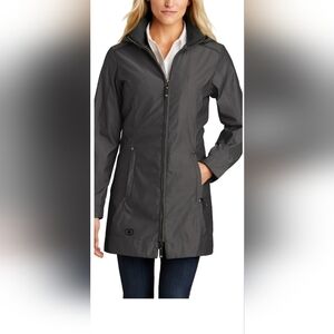 OGIO womens 2xl Asphalt Gray Quarry Trench Coat Jacket Weather Rain